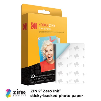 Kodak Φωτογραφικό Χαρτί Instant Zink Α8 5.2cm x 7.4cm Χαρτί - 20 φύλλα